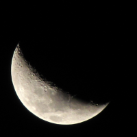 waxing crescent moon
